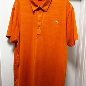 Puma Men's Bright Orange Polo Shirt